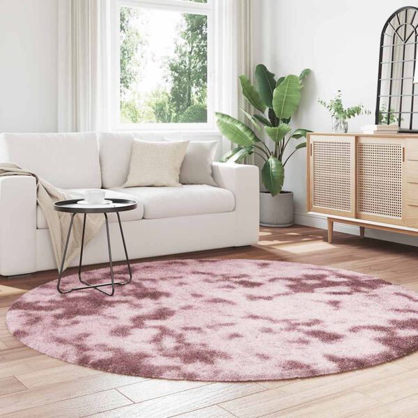 vidaXL Flossteppe med lang luv NAVARRA st&oslash;vet rosa 200x200cm polyester