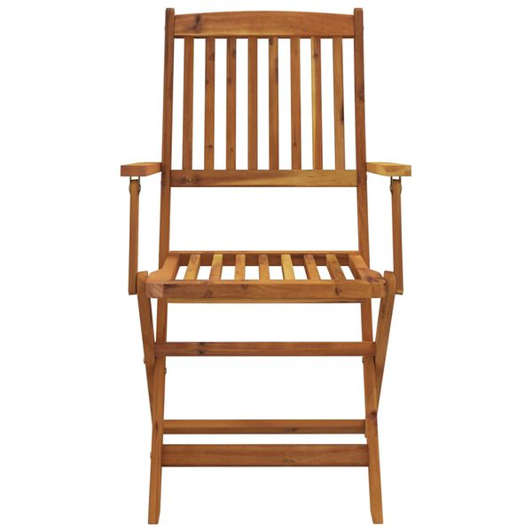 vidaXL Utend&oslash;rs sammenleggbar spisestue 7 deler heltre akasie