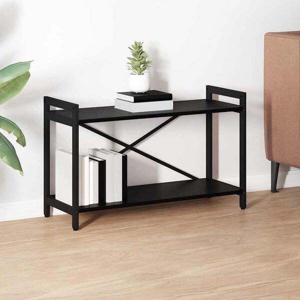 vidaXL Bokhylle Svart Eik 40 x 30 x 85 cm Konstruert tre