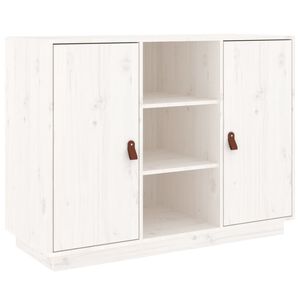 vidaXL Skjenk hvit 100x40x75 cm heltre furu