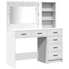 vidaXL Sminkebord 2 pcs Hvit 78.5 x 41 x 135 cm Konstruert tre