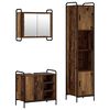 vidaXL Baderomsskapsett 3 stk. Gammelt tre 40 x 36 x 181 cm