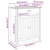 vidaXL Baderomsskap BODO Honning brun 70 x 35 x 80 cm Konstruert tre