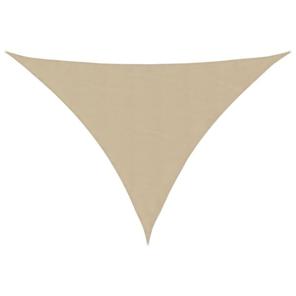 vidaXL Solseil oxfordstoff trekantet 5x6x6 m beige