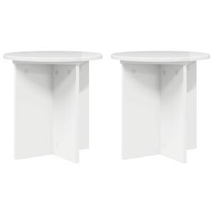 vidaXL Planteholder 2 stk. H&oslash;gglans hvit 40 x 40 x 40 cm