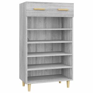 vidaXL Skohylle gr&aring; sonoma 60x35x105 cm konstruert tre