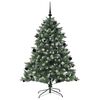 vidaXL Kunstig juletre med 150 LED gr&oslash;nn 150 cm PVC og plast og st&aring;l