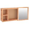 vidaXL Speilskap 80x17x34 cm heltre valn&oslash;tt