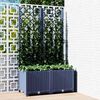 vidaXL Hagepotte med espalier bl&aring;gr&aring; 80x40x136 cm PP