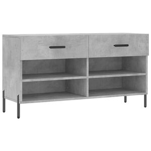 vidaXL Skobenk betonggr&aring; 102x35x55 cm konstruert tre