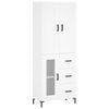vidaXL Highboard hvit 69,5x34x180 cm konstruert tre