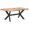 vidaXL Spisebord 180x90x75 cm heltre med honningfinish