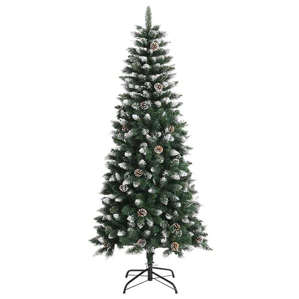vidaXL Kunstig juletre med 150 LED gr&oslash;nn 150 cm PVC og plast og st&aring;l