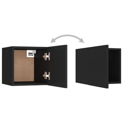 vidaXL Nattbord 2 stk svart 30,5x30x30 cm sponplate