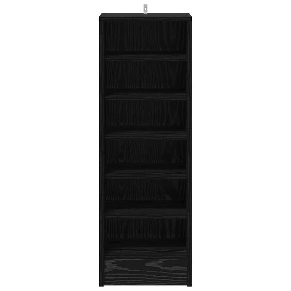 vidaXL Sko Skap med hylle Svart Eik 32 x 35 x 90 cm Konstruert tre