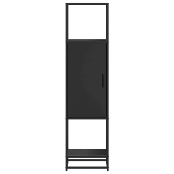 vidaXL Highboard svart 35,5x35x139 cm konstruert tre og metall