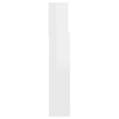vidaXL Sengegavlskap høyglans hvit 140x19x103,5 cm