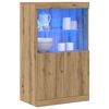 vidaXL LED sideboard Brun 60 x 37 x 100 cm Konstruert tre