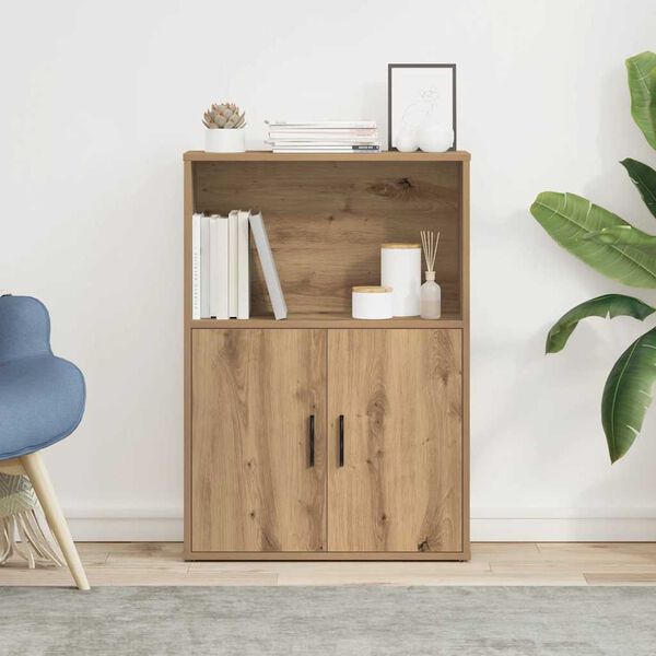 vidaXL Bokhylle artisan eik 60x24x85 cm konstruert tre