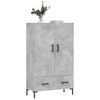 vidaXL Highboard betonggr&aring; 69,5x31x115 cm konstruert tre
