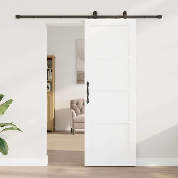 vidaXL Skyved&oslash;r ORKDAL Hvit 73,5 x 211 cm Massiv furu