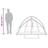 vidaXL Kuppeltelt for camping 3 personer hvit blendingsstoff vanntett