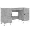 vidaXL Skrivebord betonggr&aring; 140x50x75 cm konstruert tre