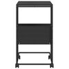 vidaXL Sidebord med hjul svart 55x36x63,5 cm konstruert tre