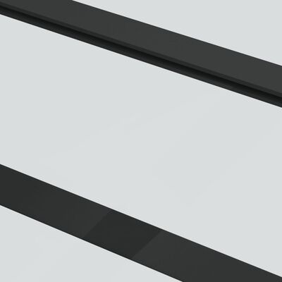 vidaXL Skyvedør ESG-glass og aluminium 90x205 cm svart