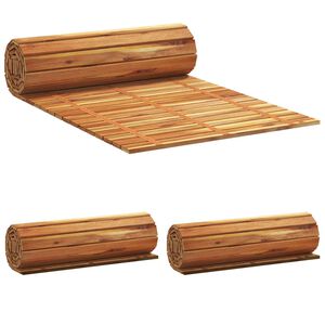 vidaXL Hage sti 3 stk. Naturlig 200 x 50 cm Solid akasietre