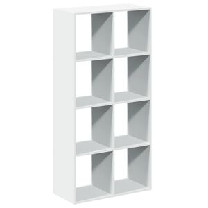 vidaXL Romdeler bokhylle hvit 69,5x29x137,5 cm konstruert tre