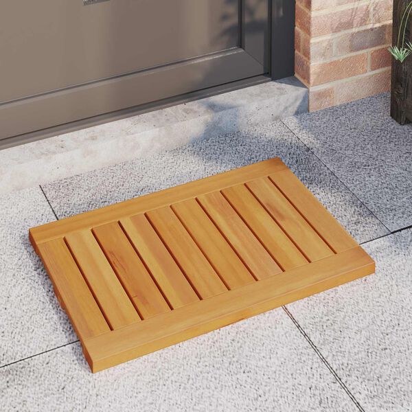 vidaXL Badematte Ensfarget Brun 60 x 40 cm tre