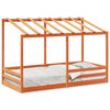 vidaXL Barneseng med tak voksbrun 80x200 cm heltre furu