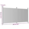 vidaXL Gjerdepanel gr&aring; 353x186 cm WPC