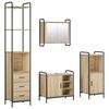 vidaXL Baderomsskapsett 4 stk. Sonoma eik 40 x 36 x 200,5 cm