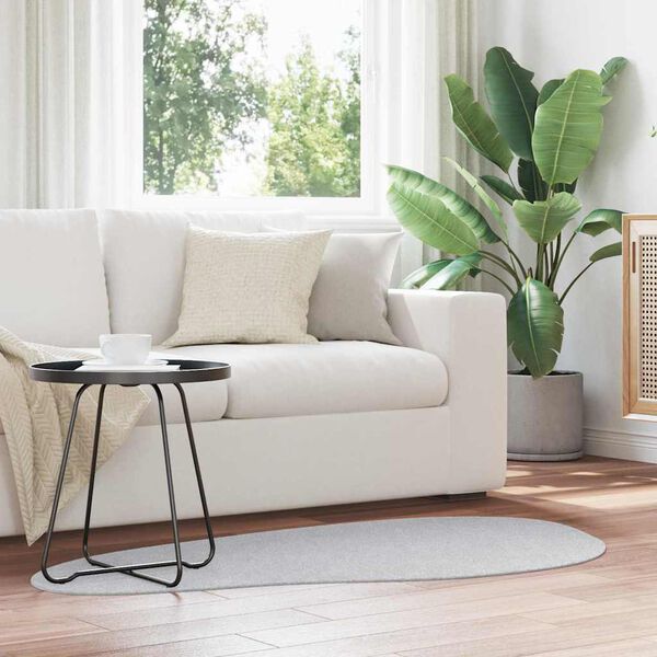 vidaXL Teppe HUARTE Grå 80 x 150 cm Polyester