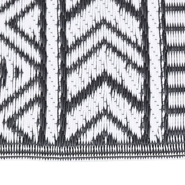 vidaXL Uteteppe ARAKIL svart 190x290 cm PP