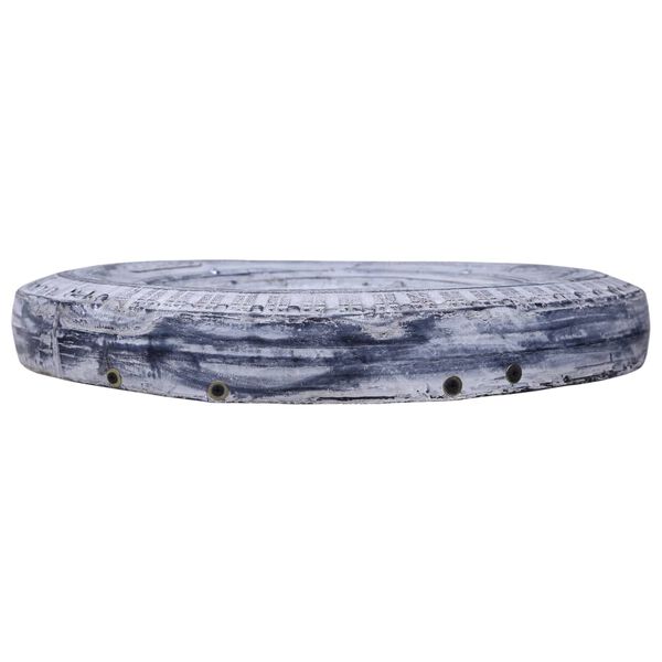 vidaXL Speil hvit 50 cm gjenvunnet gummidekk