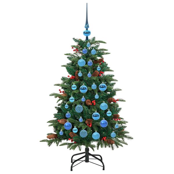 vidaXL Kunstig juletre med 150 LED gr&oslash;nn 120 cm PVC og Metall og Plast