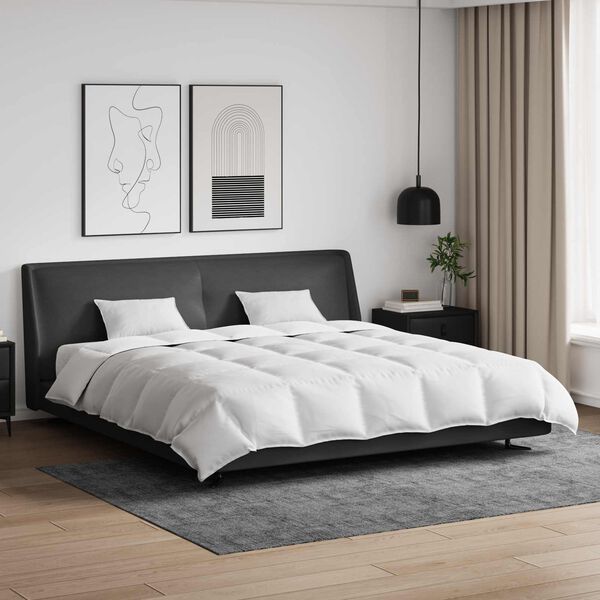 vidaXL Dyne Sett med pute 3 pcs Hvit Dun Fjær