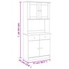 vidaXL Highboard ALTA 77x35x165 cm heltre furu