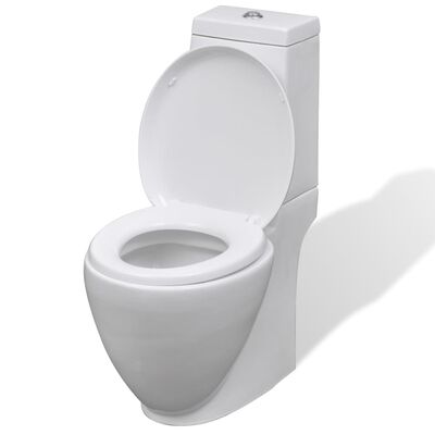 Keramisk toalett & bidetsett hvit