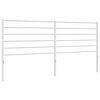 vidaXL Sengegavl i metall hvit 180 cm
