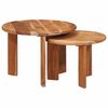 vidaXL Nestende Kaffebord 2 stk. Brun &Oslash; 50 x 40 cm Solid akasietre