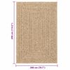 vidaXL Teppe ZIZUR beige 140x200cm jute-utseende innend&oslash;rs og utend&oslash;rs