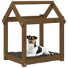 vidaXL Hundeseng honningbrun 61x50x70 cm heltre furu