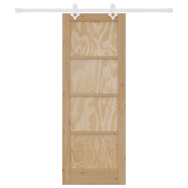 vidaXL Skyved&oslash;r Brun 73,5 x 198,5 cm Massiv furu