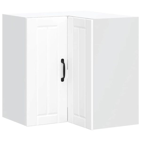 vidaXL Kj&oslash;kken vegg hj&oslash;rneskap Lucca hvit konstruert tre