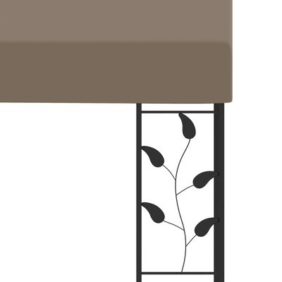 vidaXL Veggmontert paviljong 6x3x2,5 m gråbrun