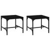 vidaXL Sidebord 2 stk svart 40x40x35 cm konstruert tre